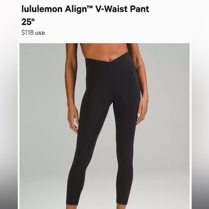 Lululemon V-waist Align